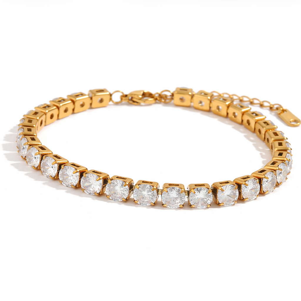 18K Gold Plated Tennis Bracelet