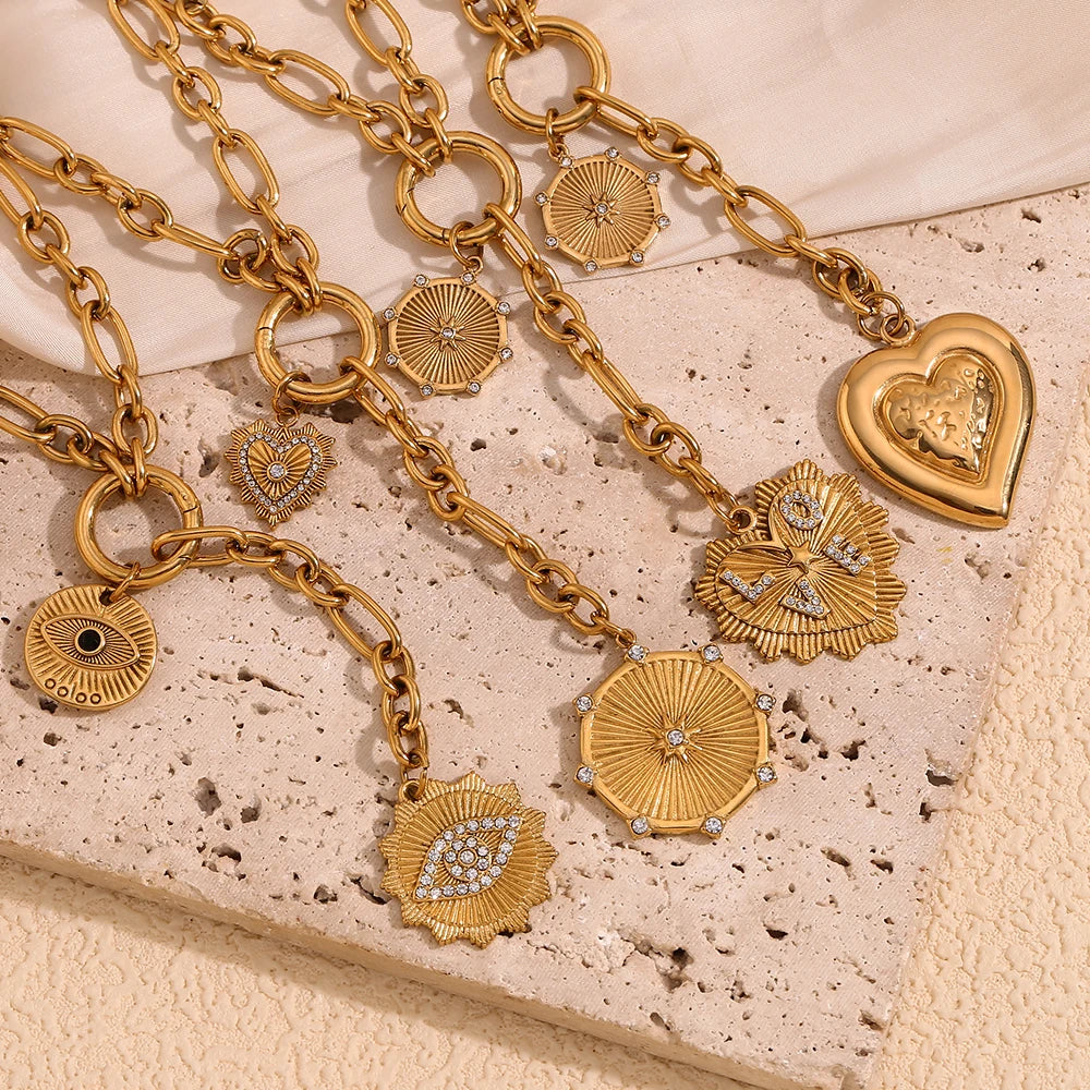 Golden Heart Locket Necklace
