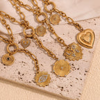 Golden Heart Locket Necklace
