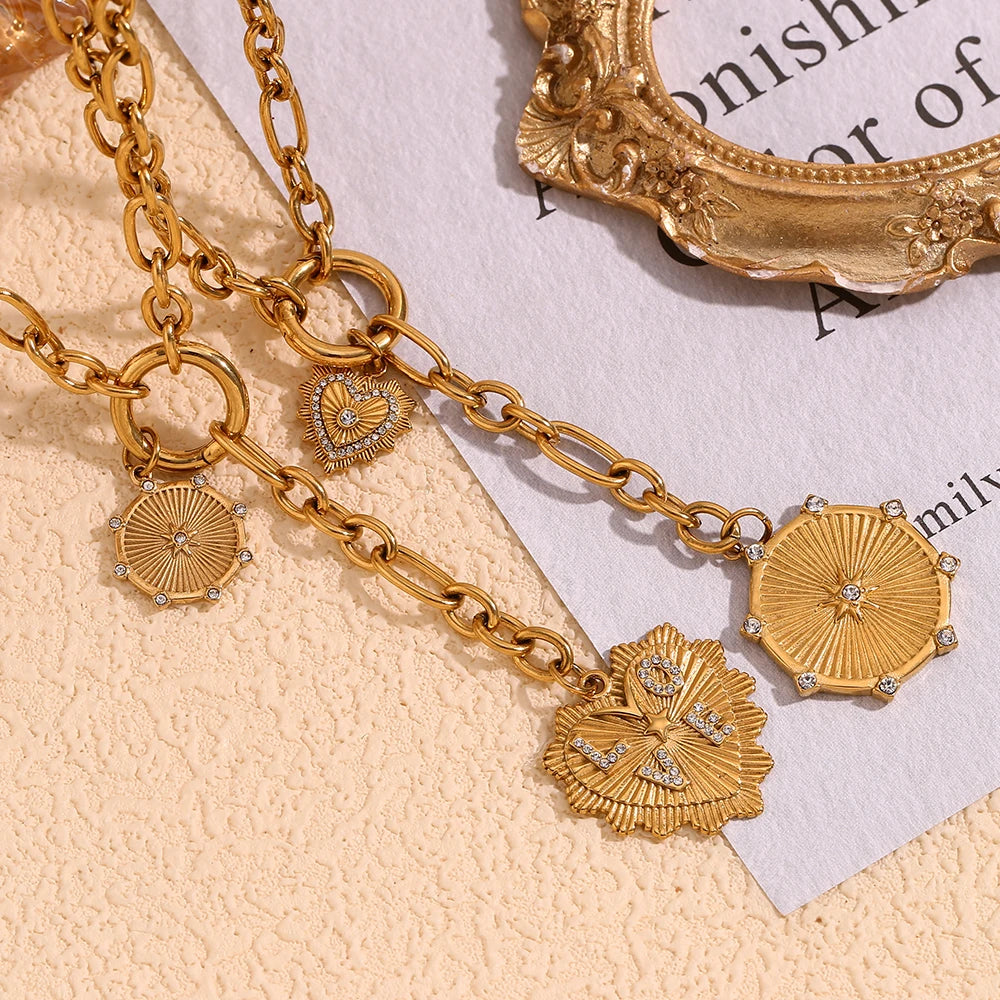 Golden Heart Locket Necklace