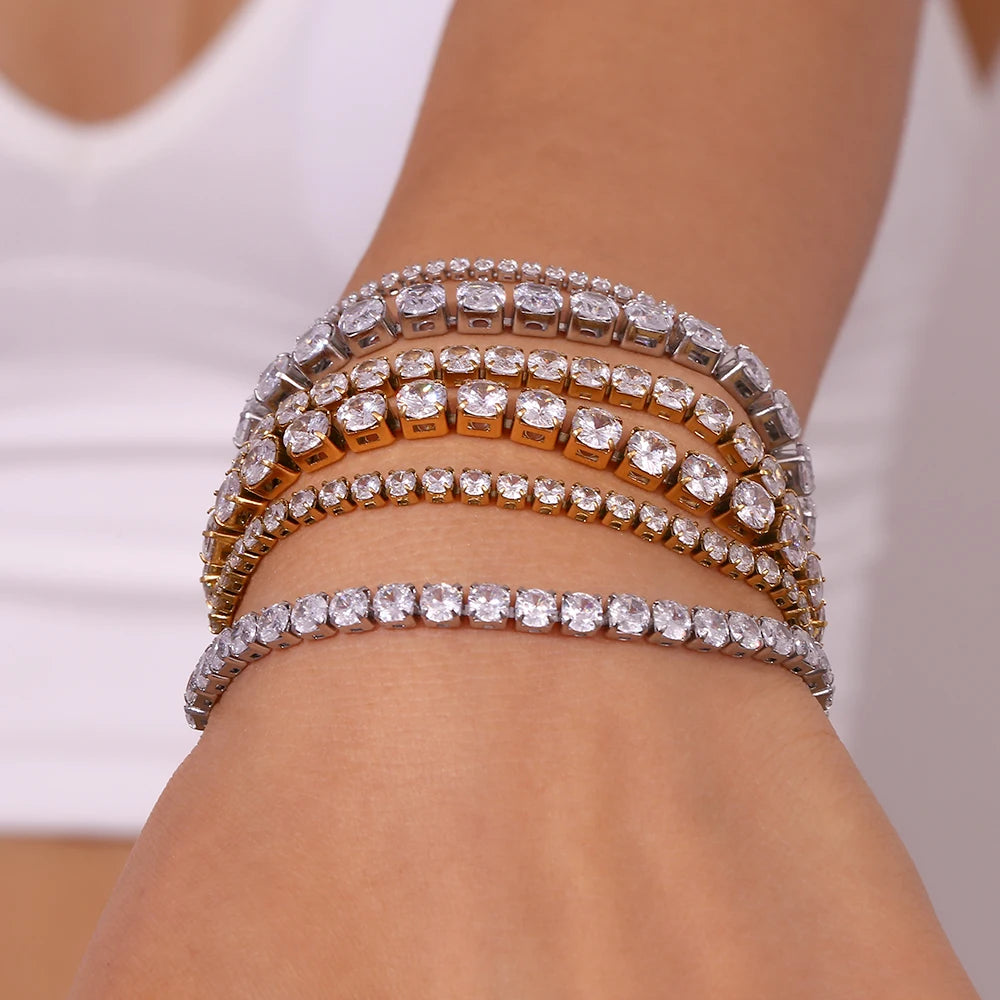 18K Gold Plated Tennis Bracelet