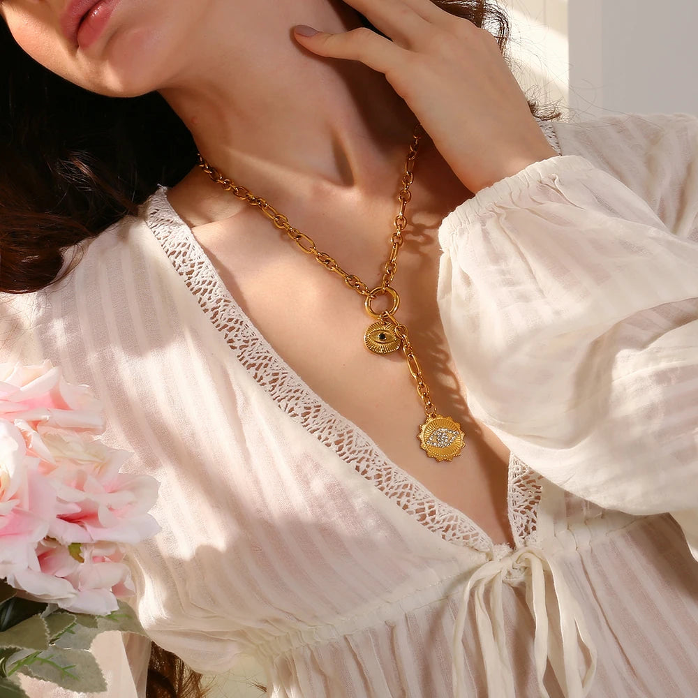 Golden Heart Locket Necklace