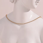 Crystal Tennis Bracelet Necklace Set