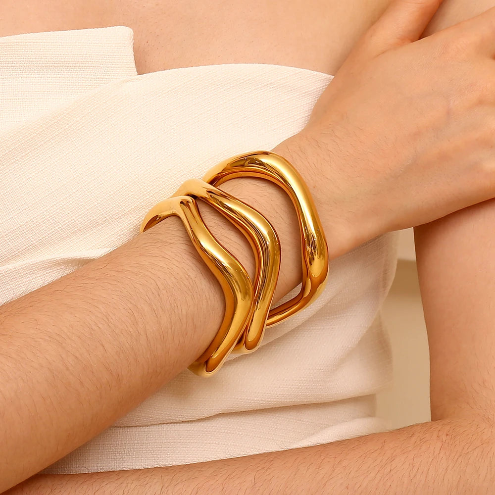 Wave Cuff Bangle