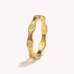 Stardust Golden Wave Ring