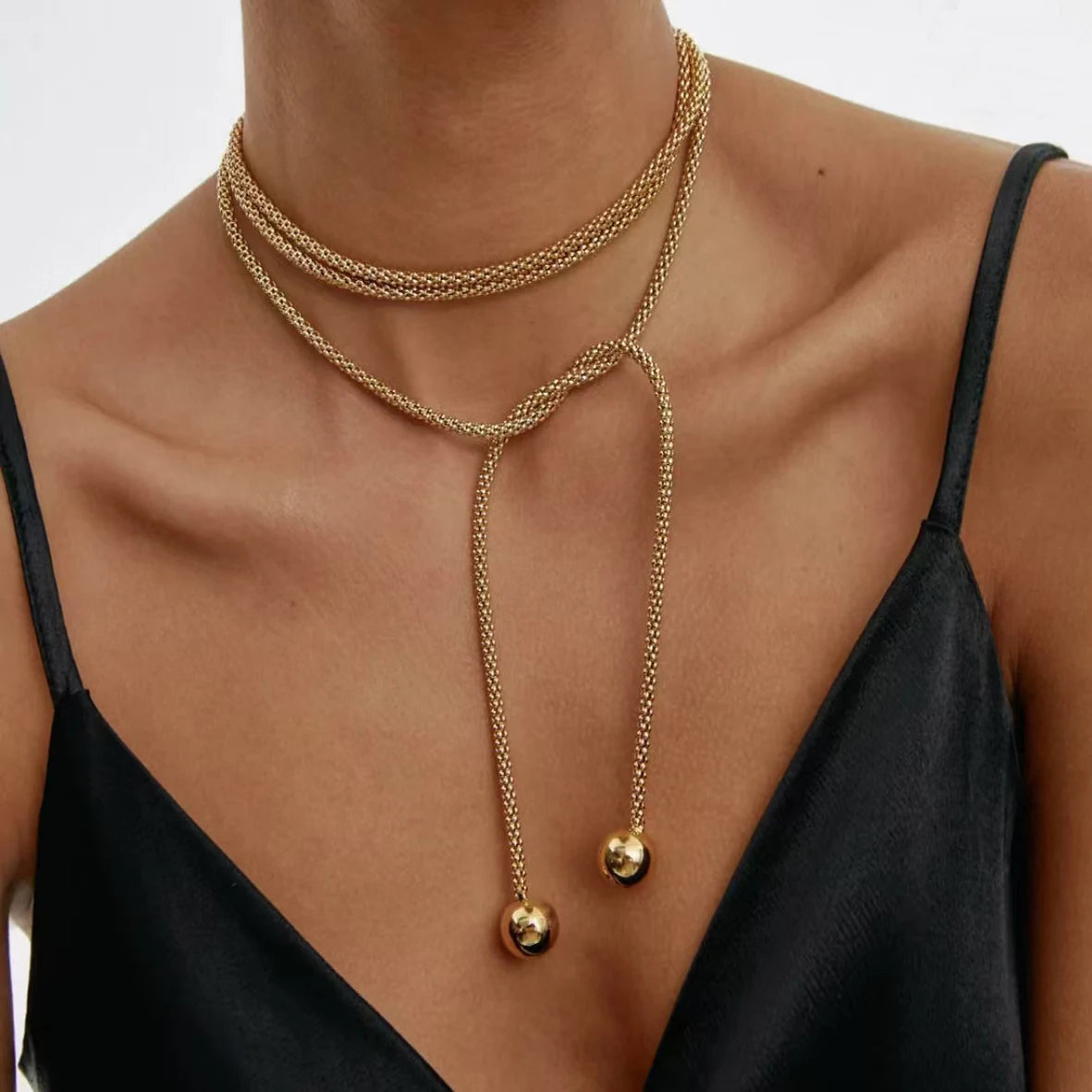 The Golden Lariat Choker