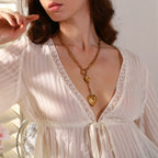 Golden Heart Locket Necklace