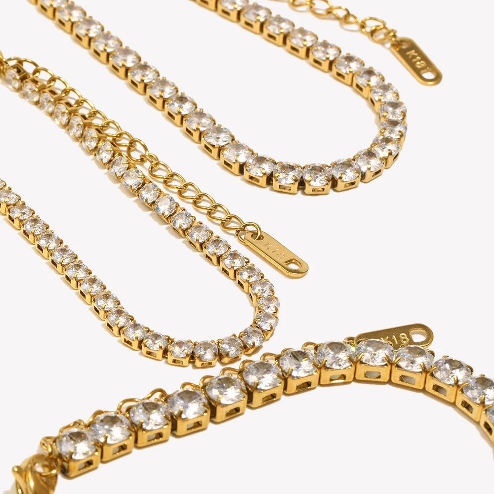 18K Gold Plated Tennis Bracelet