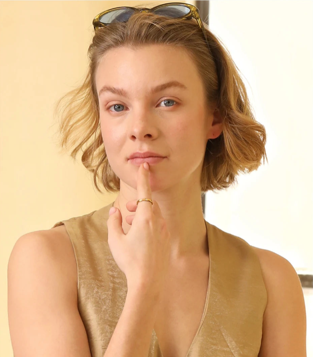 Stardust Golden Wave Ring