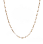 Crystal Tennis Bracelet Necklace Set