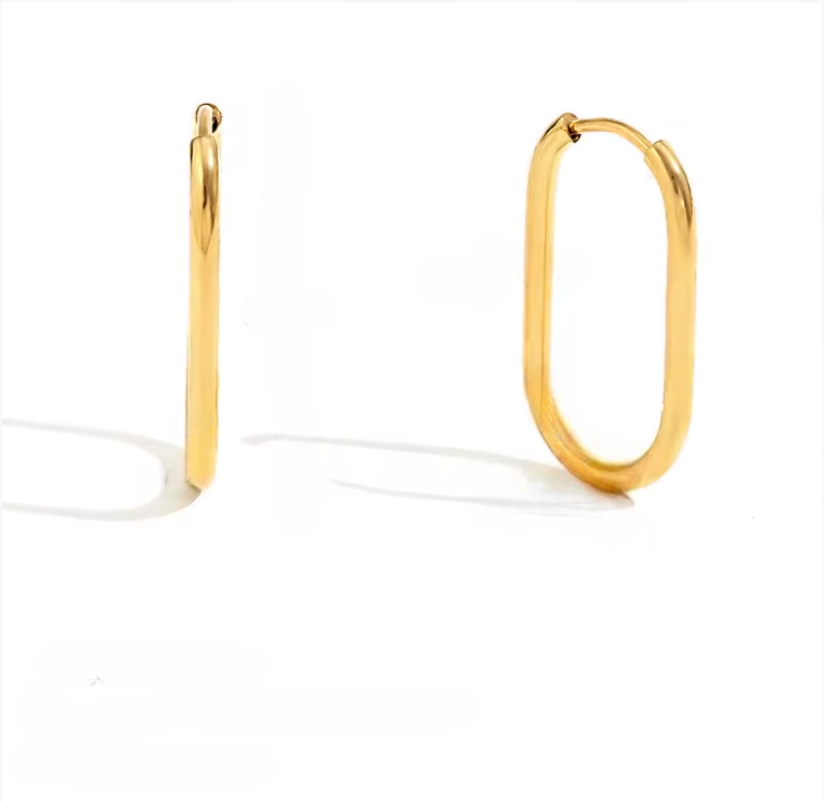 U Shaped Hoop Earrings