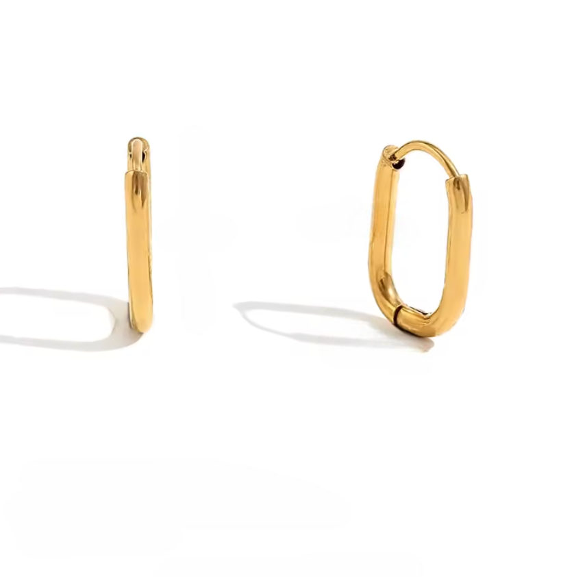 U Shaped Hoop Earrings