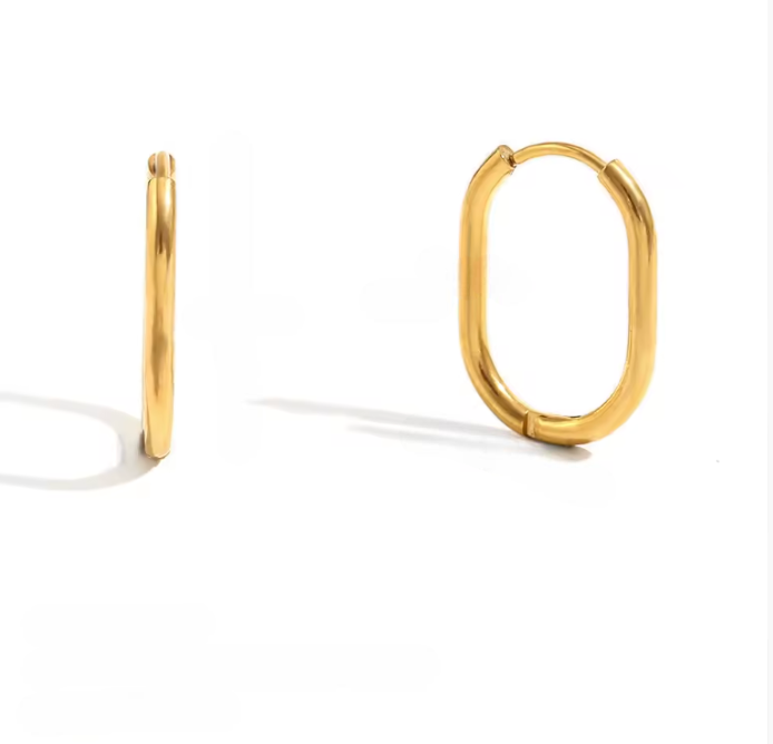 U Shaped Hoop Earrings