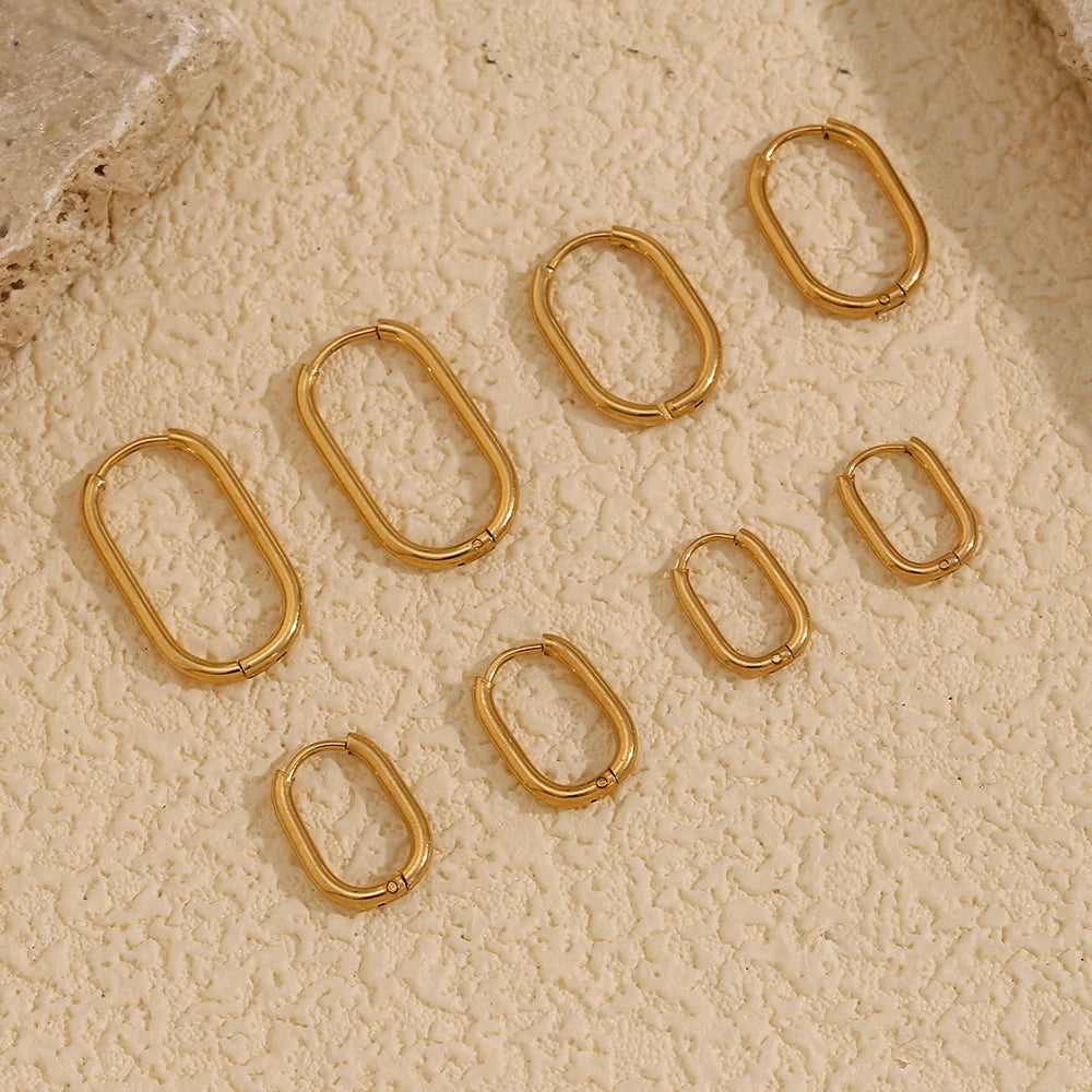 U Shaped Hoop Earrings