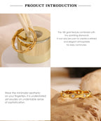 Stardust Golden Wave Ring