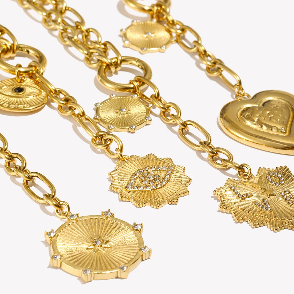 Golden Heart Locket Necklace