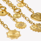 Golden Heart Locket Necklace