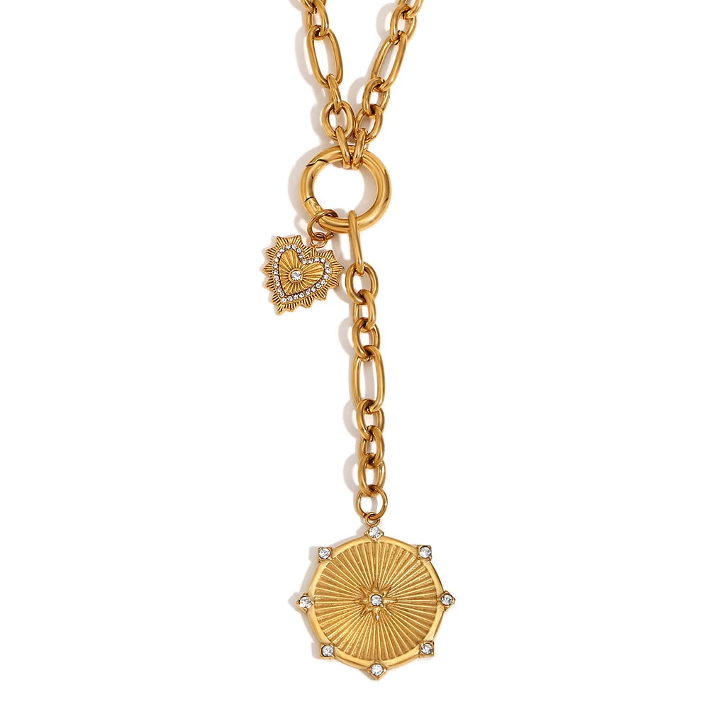 Golden Heart Locket Necklace